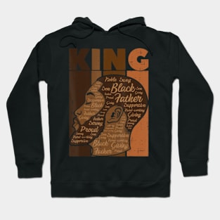 Black History King Father Melanin African American Dad Men Hoodie